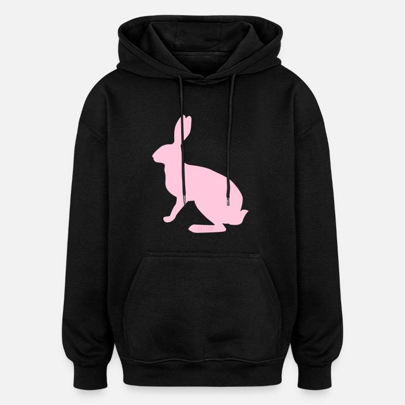 Bunny Easter - Oversized Unisex Hoodie - black