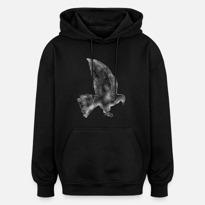 Taube - Oversized Unisex Hoodie - Schwarz