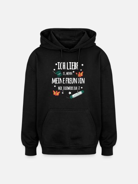 Pyro Partnerschaft - Oversized Unisex Hoodie - Schwarz