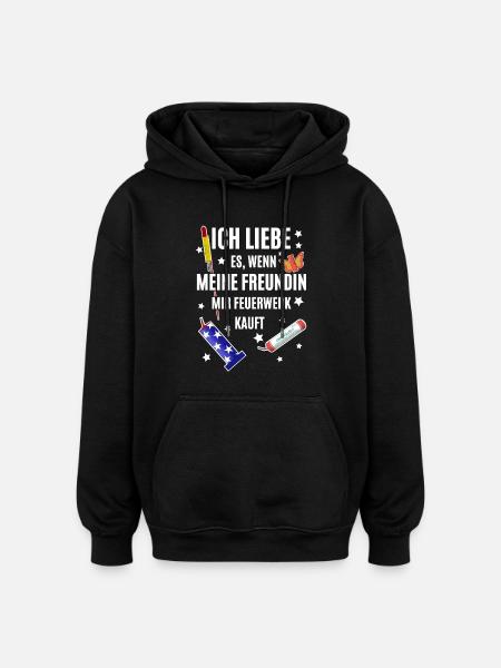 Pyro Freak - Oversized Unisex Hoodie - Schwarz