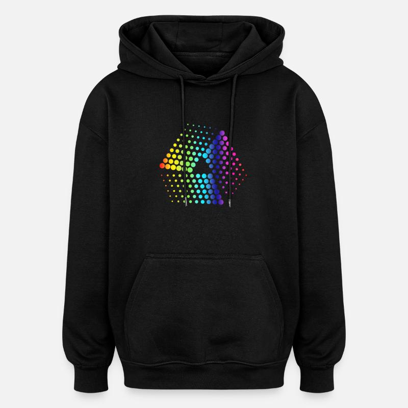 abstrakte punkte - Oversized Unisex Hoodie - Schwarz