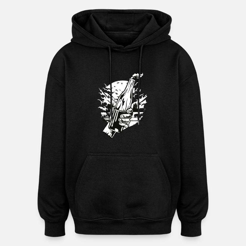 Molotov - Oversized Unisex Hoodie - Schwarz