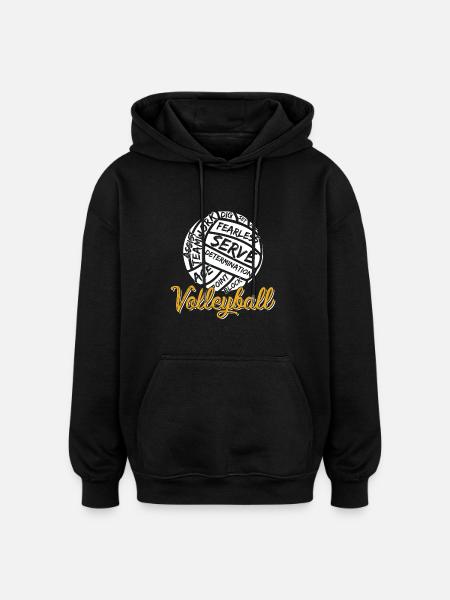 Volleyball Beach Soccer - Oversized Unisex Hoodie - black