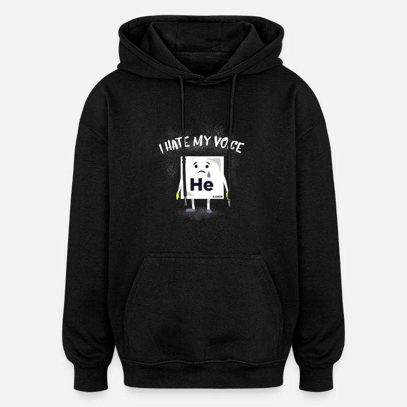 Poor helium gift - Oversized Unisex Hoodie - black
