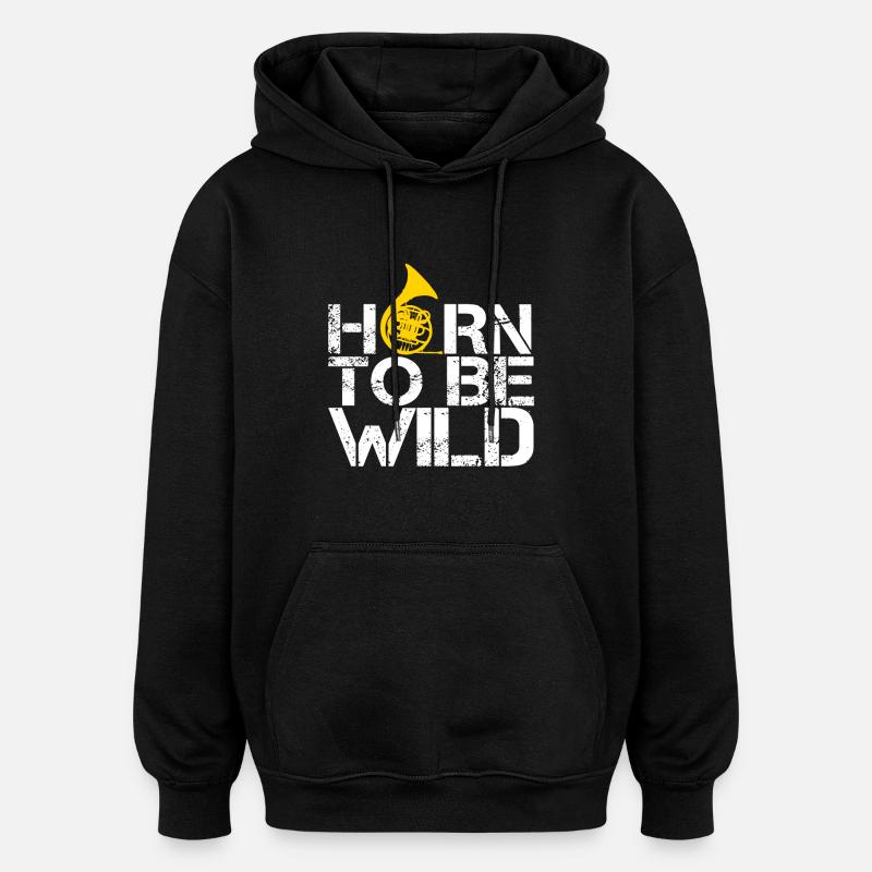 Avertisseur BE WILD - Sweat à capuche oversize unisexe - noir