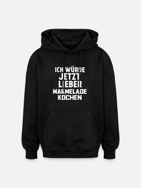 MARMELADE KOCHEN - Oversized Unisex Hoodie - Schwarz