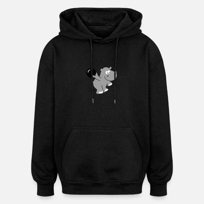 Bowling Hippo - Bowling Hippo cadeau - Sweat à capuche oversize unisexe - noir