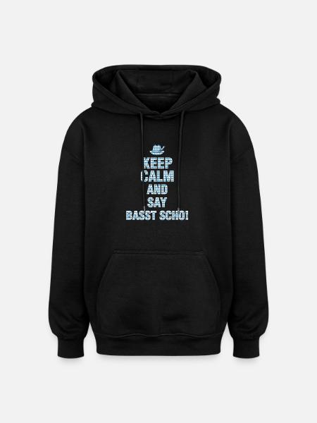 Bavarian funny! Bayern hat gift - Oversized Unisex Hoodie - black