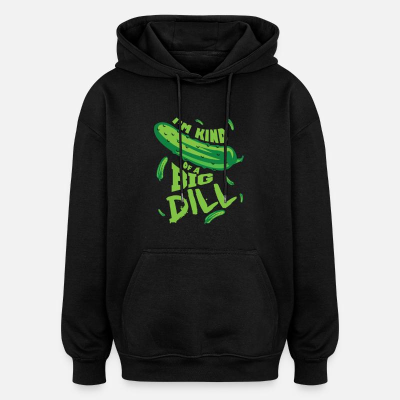 concombre drôle - Sweat à capuche oversize unisexe - noir