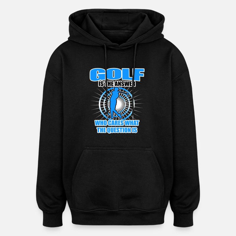 cadeau de golf - Sweat à capuche oversize unisexe - noir