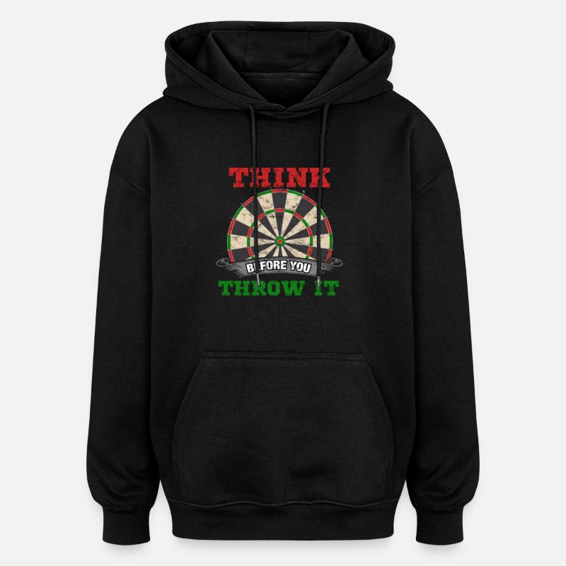 Darts - Dartboard - Gift - Oversized Unisex Hoodie - black