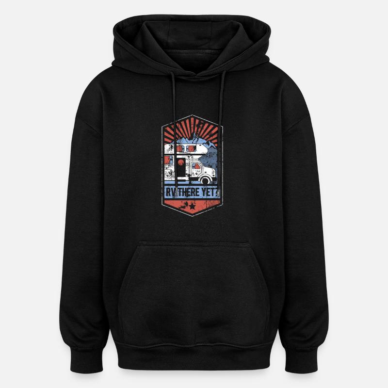 Voyage Vacances Camping CampingBus - Sweat à capuche oversize unisexe - noir