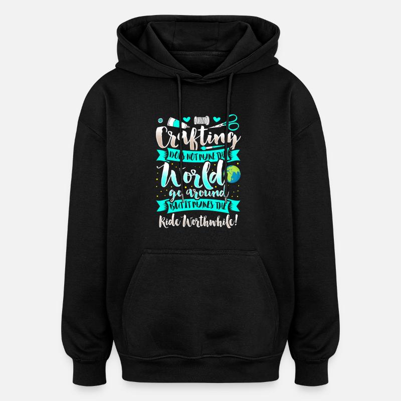Artisanat - Artisanat Arts Éducation Loisirs - Sweat à capuche oversize unisexe - noir