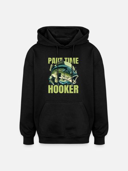 Part Time Hook - Oversized Unisex Hoodie - black
