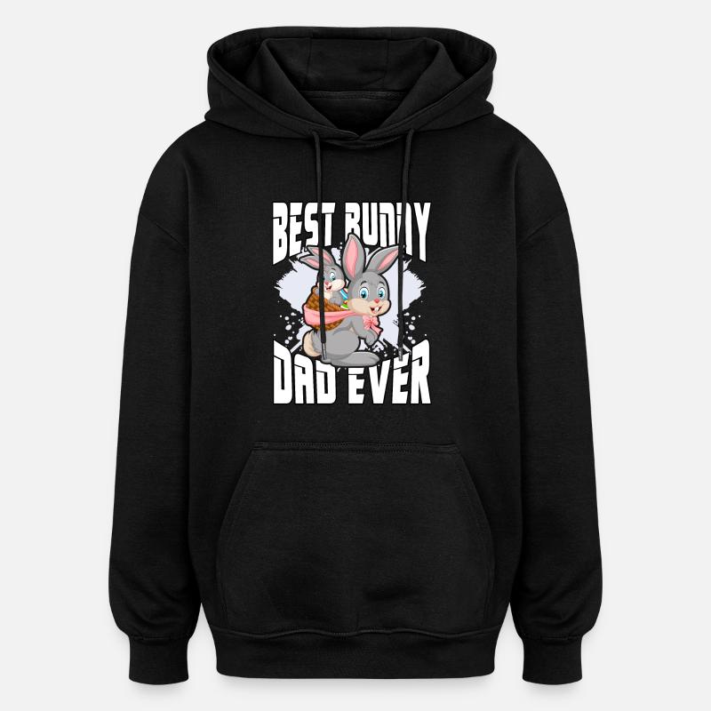 Bester Hasenvater aller Zeiten - Oversized Unisex Hoodie - Schwarz