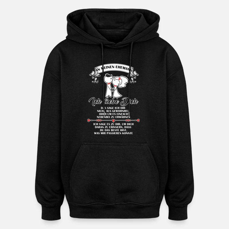 Ich liebe dich - Ehemann - Oversized Unisex Hoodie - Schwarz
