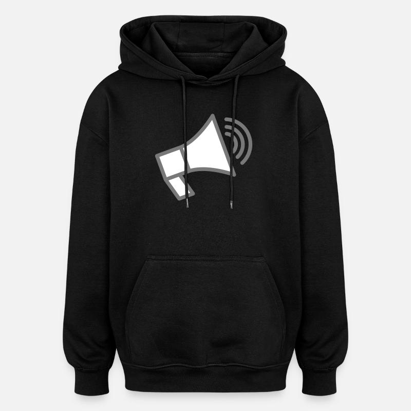 Haut-parleur speacker - Sweat à capuche oversize unisexe - noir