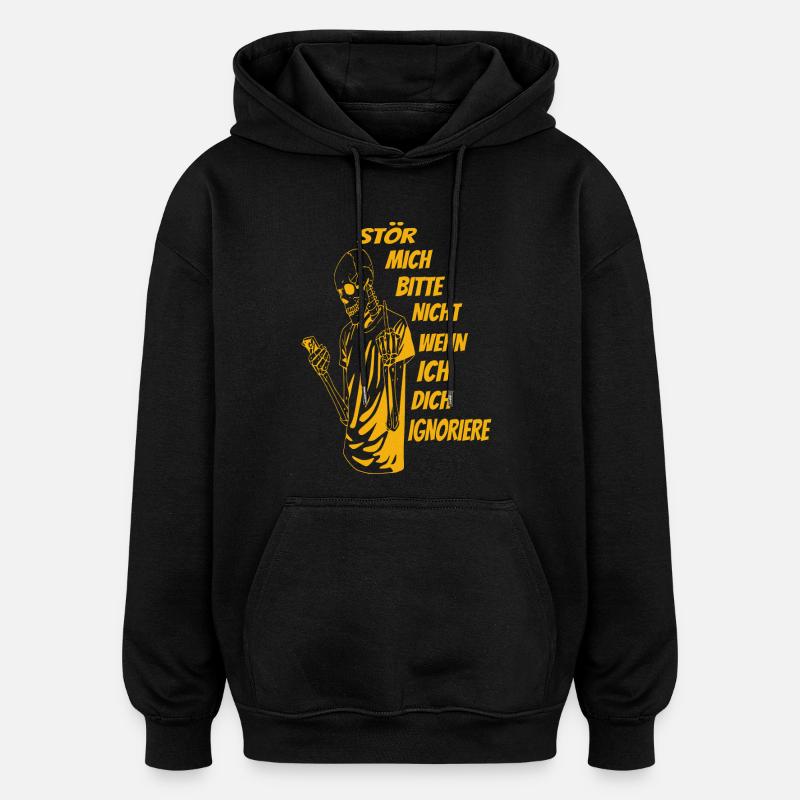 Bitte nicht Stören - Oversized Unisex Hoodie - Schwarz