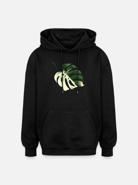 Conception premium Monstera - Sweat à capuche oversize unisexe - noir