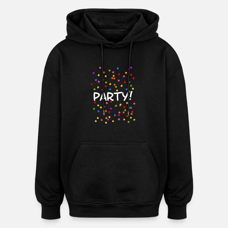 Party Konfetti Silvester Karneval - Oversized Unisex Hoodie - Schwarz