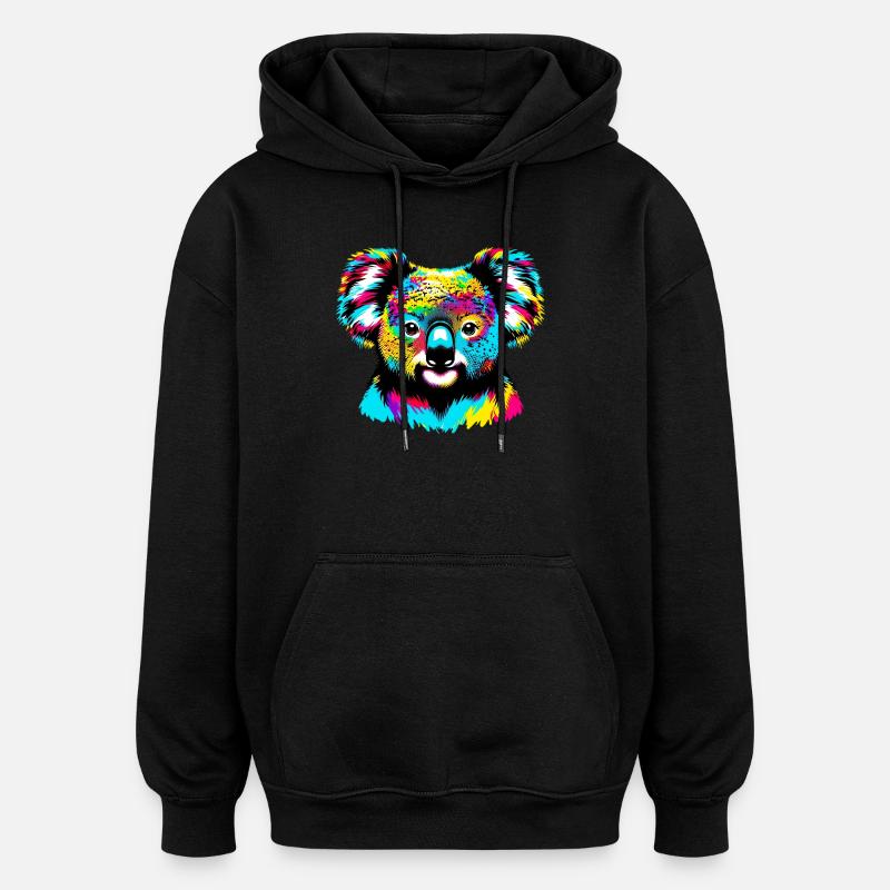 Koala - Oversized Unisex Hoodie - black