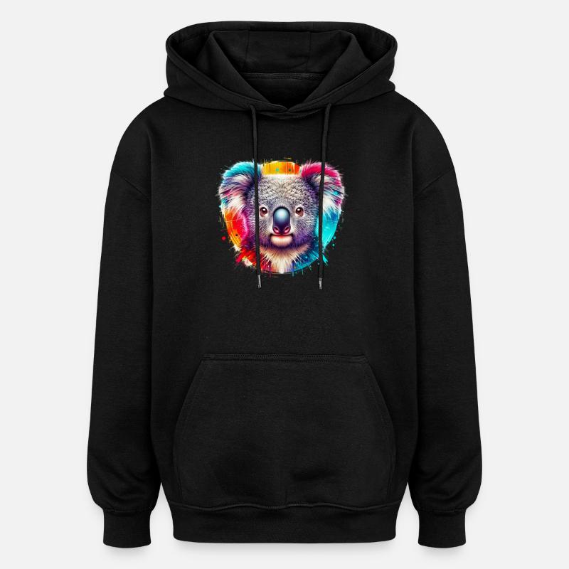 Koala - Oversized Unisex Hoodie - black