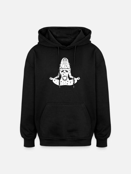 Yoga Kunst #18 - Oversized Unisex Hoodie - Schwarz