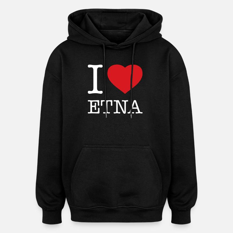 J’ADORE L’ETNA - Sweat à capuche oversize unisexe - noir