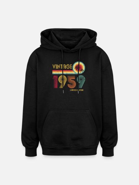 Millésime 1959 Edition Limitée - Sweat à capuche oversize unisexe - noir