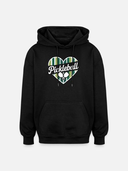 Pickleball - Oversized Unisex Hoodie - Schwarz