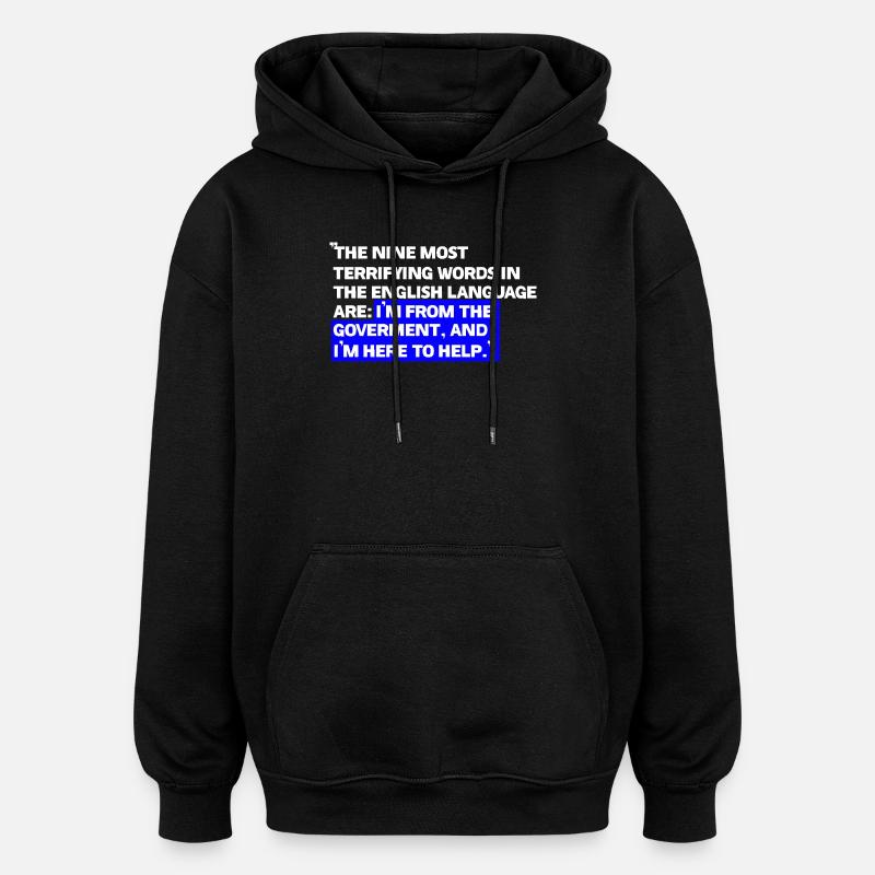 Paradoxical State Aid Quotes - Oversized Unisex Hoodie - black