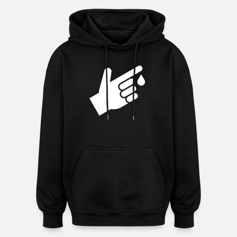 Prise de sang, gouttes de sang - Sweat à capuche oversize unisexe - noir