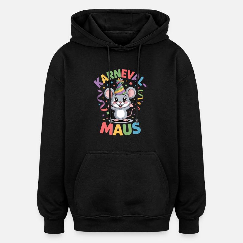 Costume de la souris de carnaval - Sweat à capuche oversize unisexe - noir