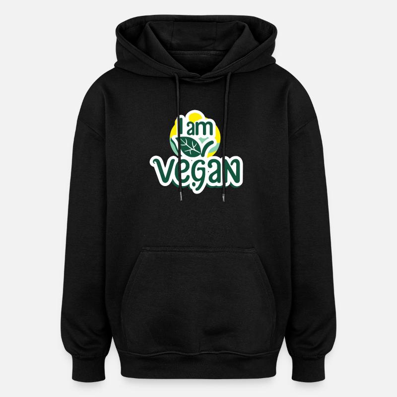 Ich bin Veganer. - Oversized Unisex Hoodie - Schwarz