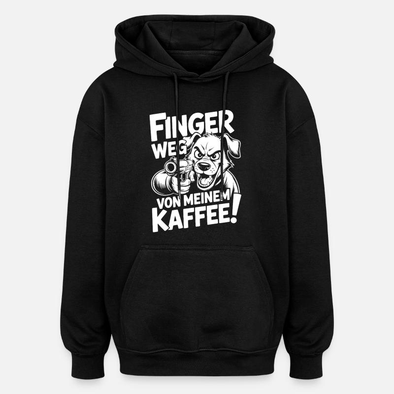 Lâche mon café - Sweat à capuche oversize unisexe - noir