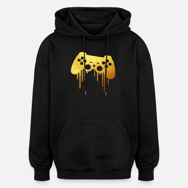 Joueur joueur d’or - Sweat à capuche oversize unisexe - noir