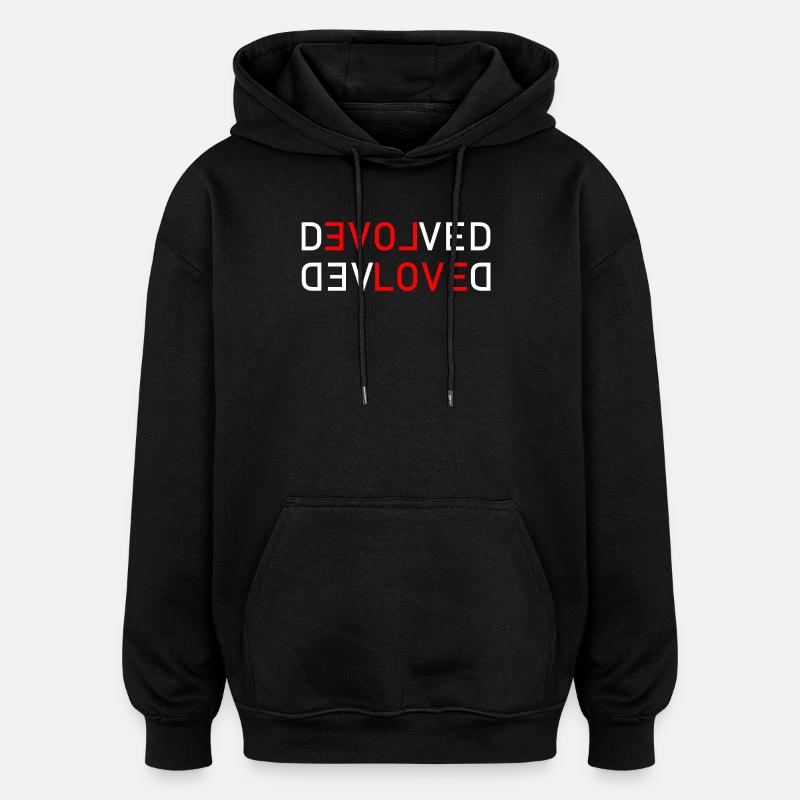 L’amour dégénéré - Sweat à capuche oversize unisexe - noir