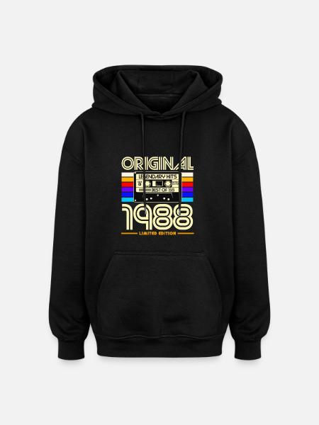 1988 Limited Edition Kassette - Oversized Unisex Hoodie - Schwarz