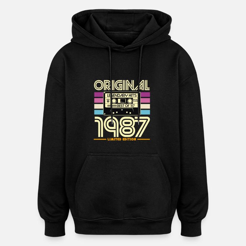 Original 1987 Edition Limitée - Sweat à capuche oversize unisexe - noir