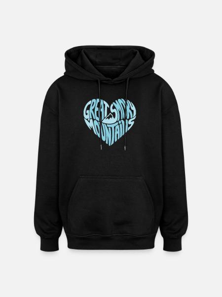 Great Smoky Mountains Herz - Oversized Unisex Hoodie - Schwarz