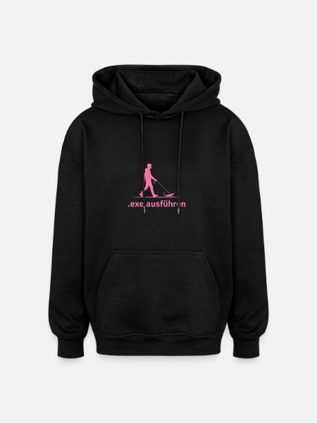 Exe Ausführen pink - Oversized Unisex Hoodie - Schwarz