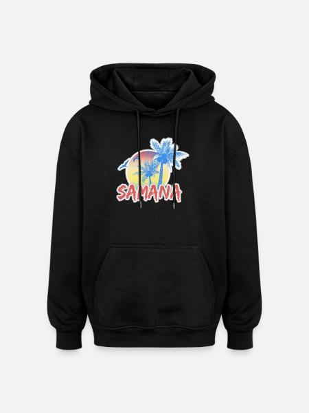 Strand Samana - Oversized Unisex Hoodie - Schwarz