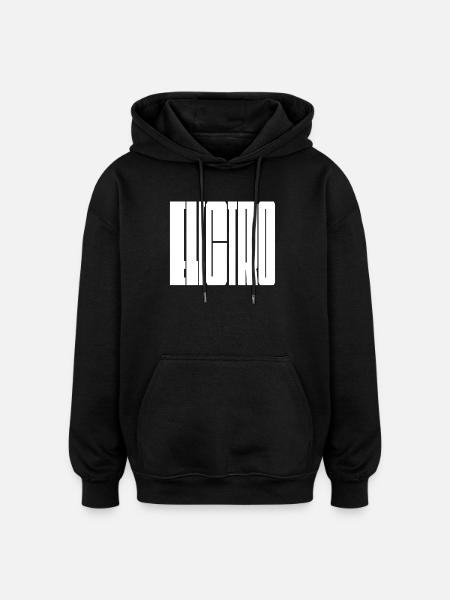 Electro-Musik, kühnes Logodesign - Oversized Unisex Hoodie - Schwarz