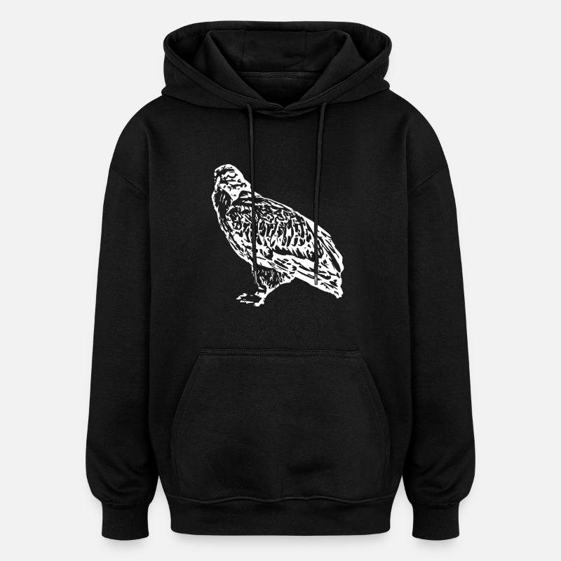 Falken Vogel Vögel - Oversized Unisex Hoodie - Schwarz