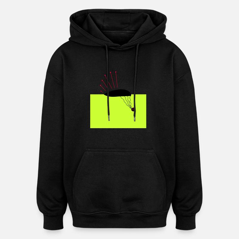 flèches 01 - Sweat à capuche oversize unisexe - noir