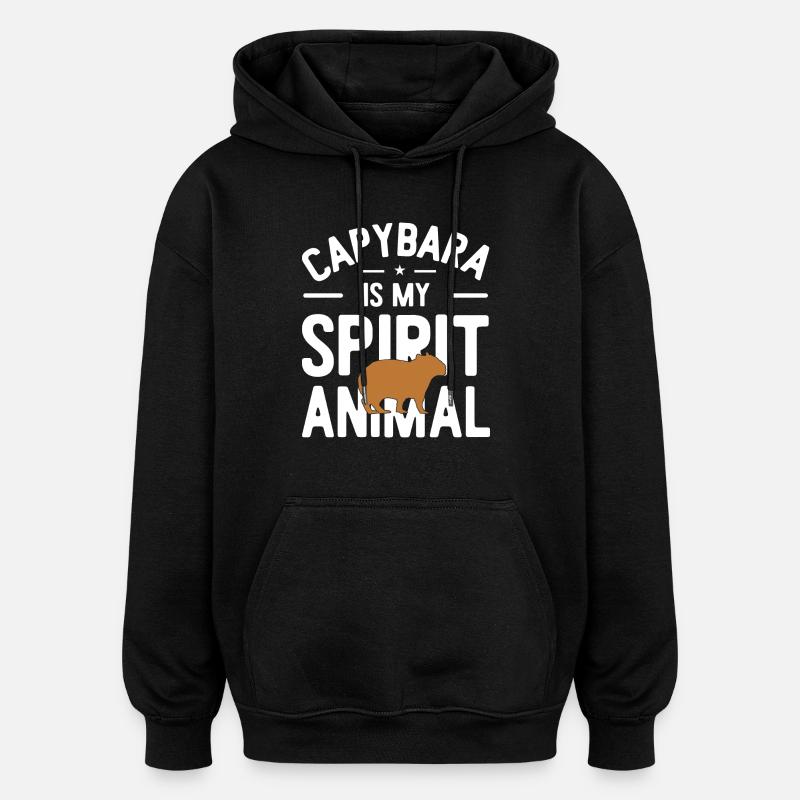Capybara - Oversized Unisex Hoodie - black