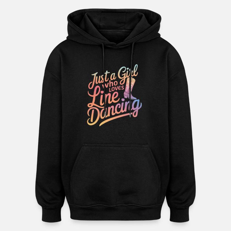 Danse en ligne Danseurs - Sweat à capuche oversize unisexe - noir
