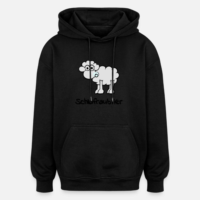 Schlafraubtier - Oversized Unisex Hoodie - Schwarz
