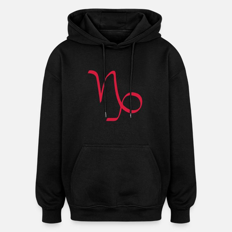capricorne zodiaque - Sweat à capuche oversize unisexe - noir