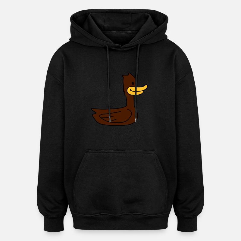 Funny Duck - Oversized Unisex Hoodie - black